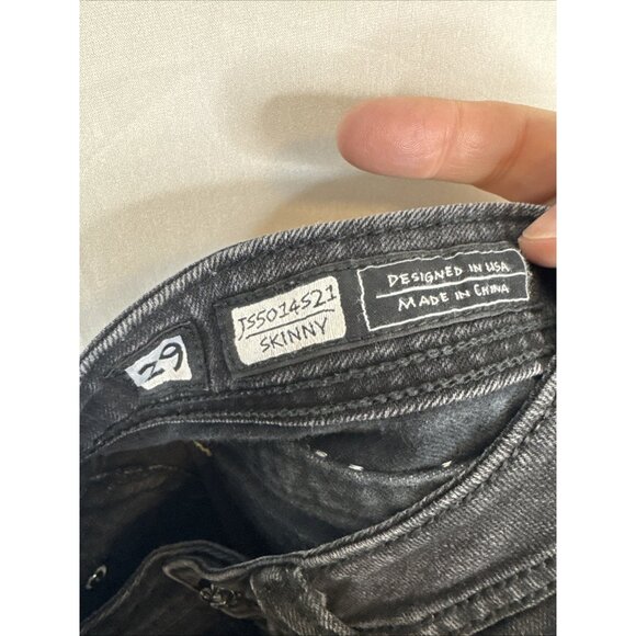 Miss Me Black Skinny Jeans Women’s 29X32 Embellished Flap Pockets Distressed - Picture 7 of 9